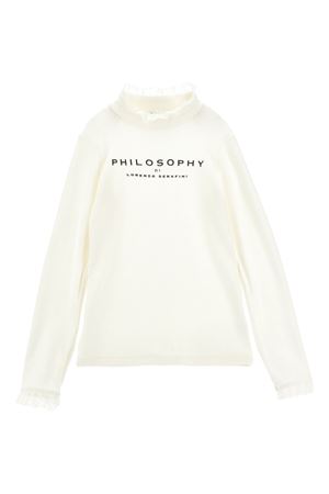maglia in cotone bianco PHILOSOPHY KIDS | I1F6196212P001